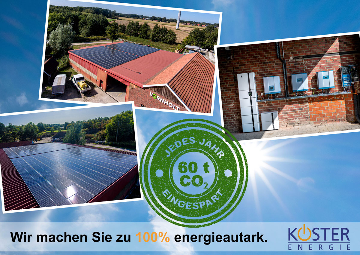 Mit Köster Energie aus Saerbeck 100 % energieautark werden.