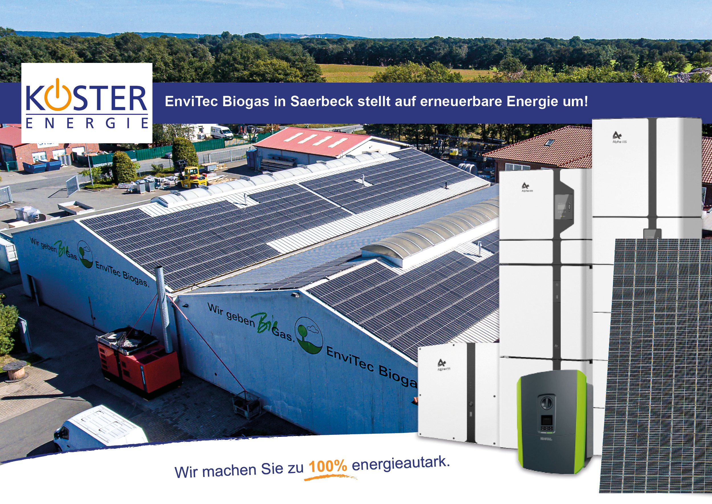 EnviTec Biogas stellt auf erneuerbare Energie um!