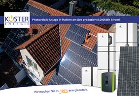 Photovoltaik-Anlage in Haltern am See produziert 8000kWh Strom!