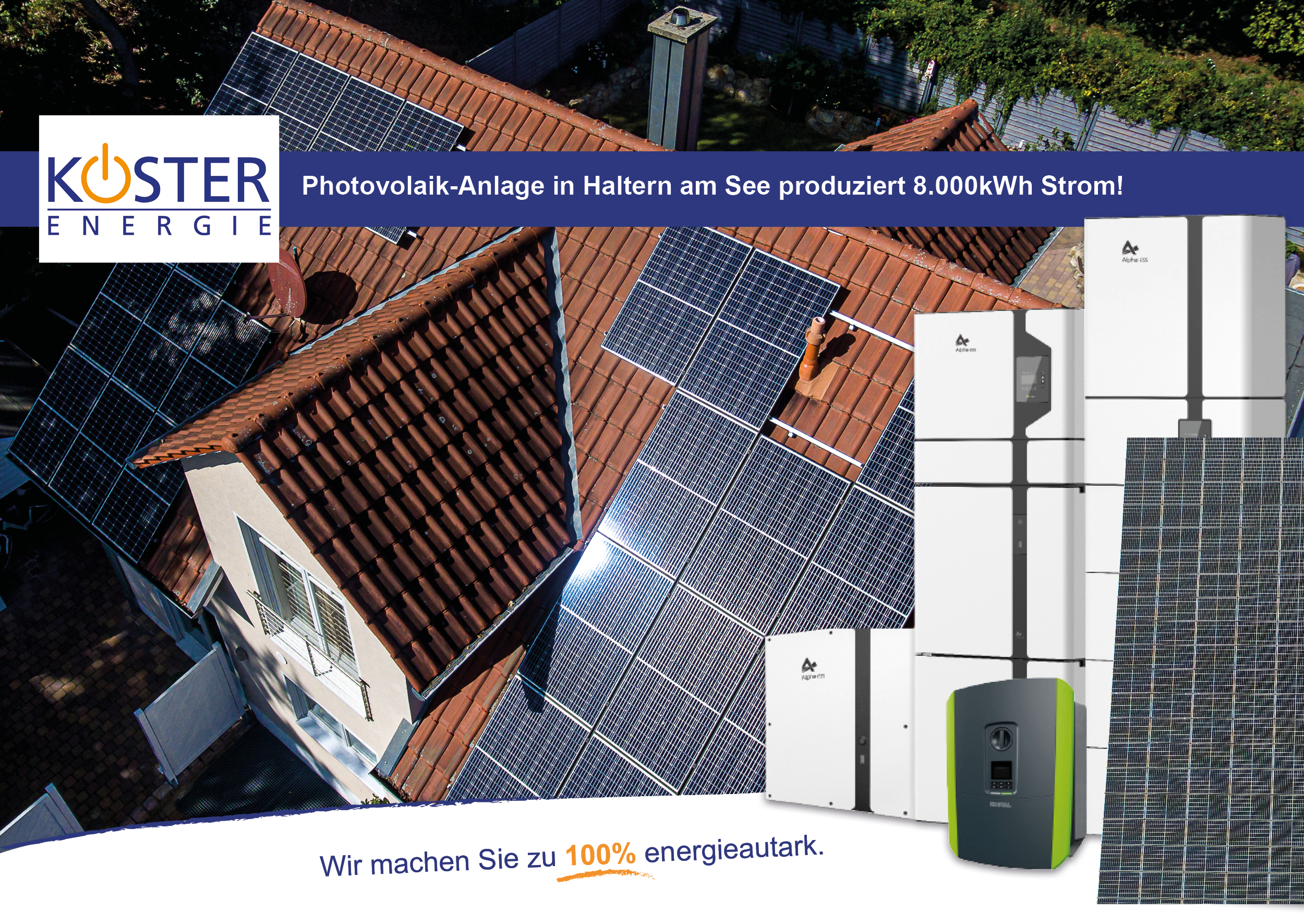 Photovoltaik-Anlage in Haltern am See produziert 8000kWh Strom!